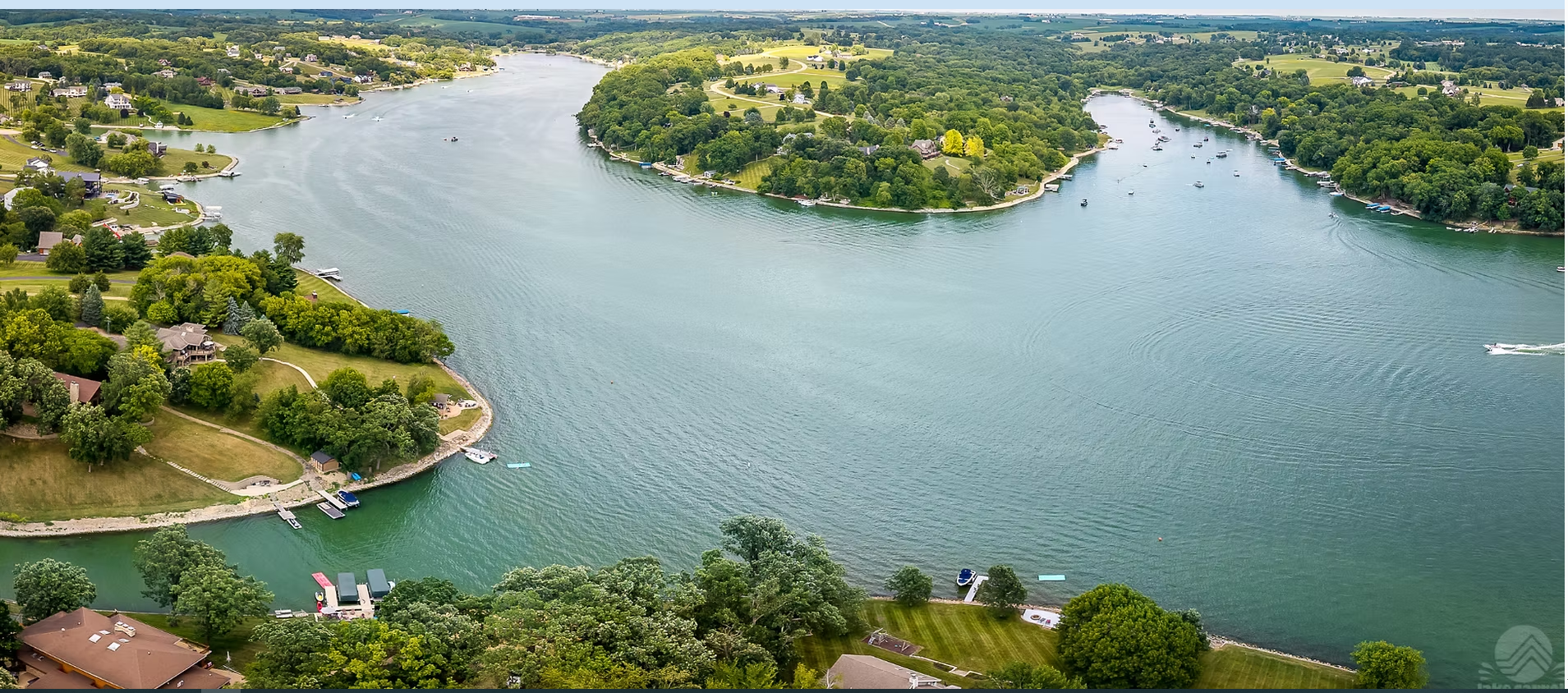 An ariel view of a Lake Carroll