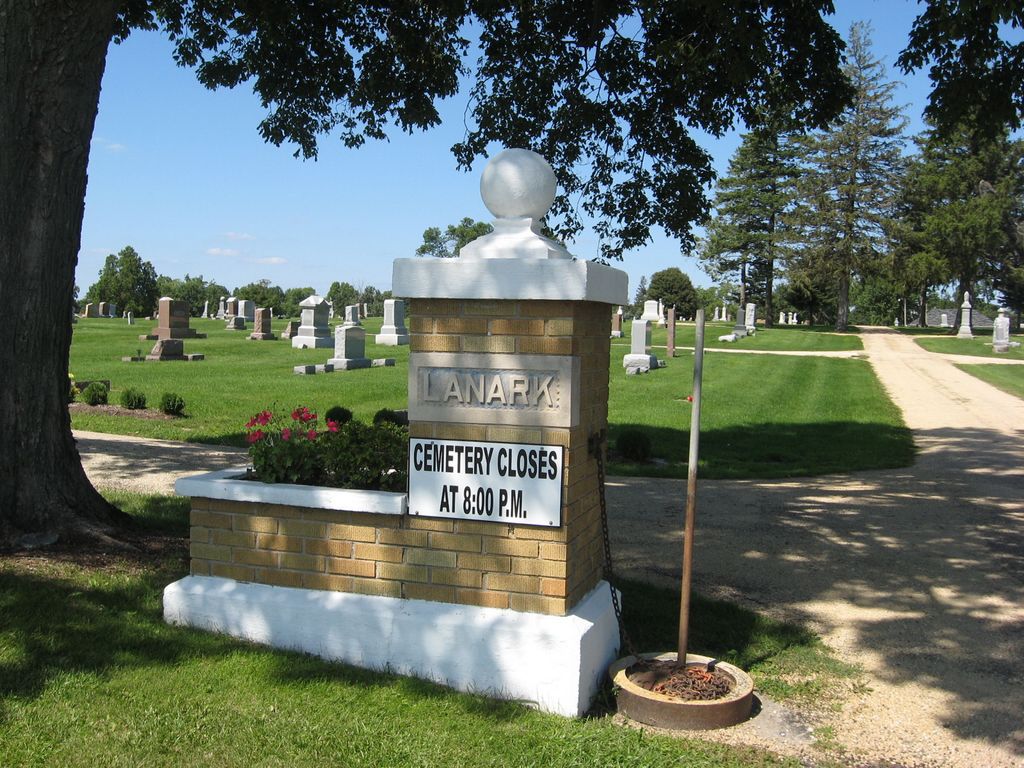 The Lanark city cemetery.