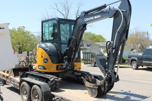 A construction vehicle.