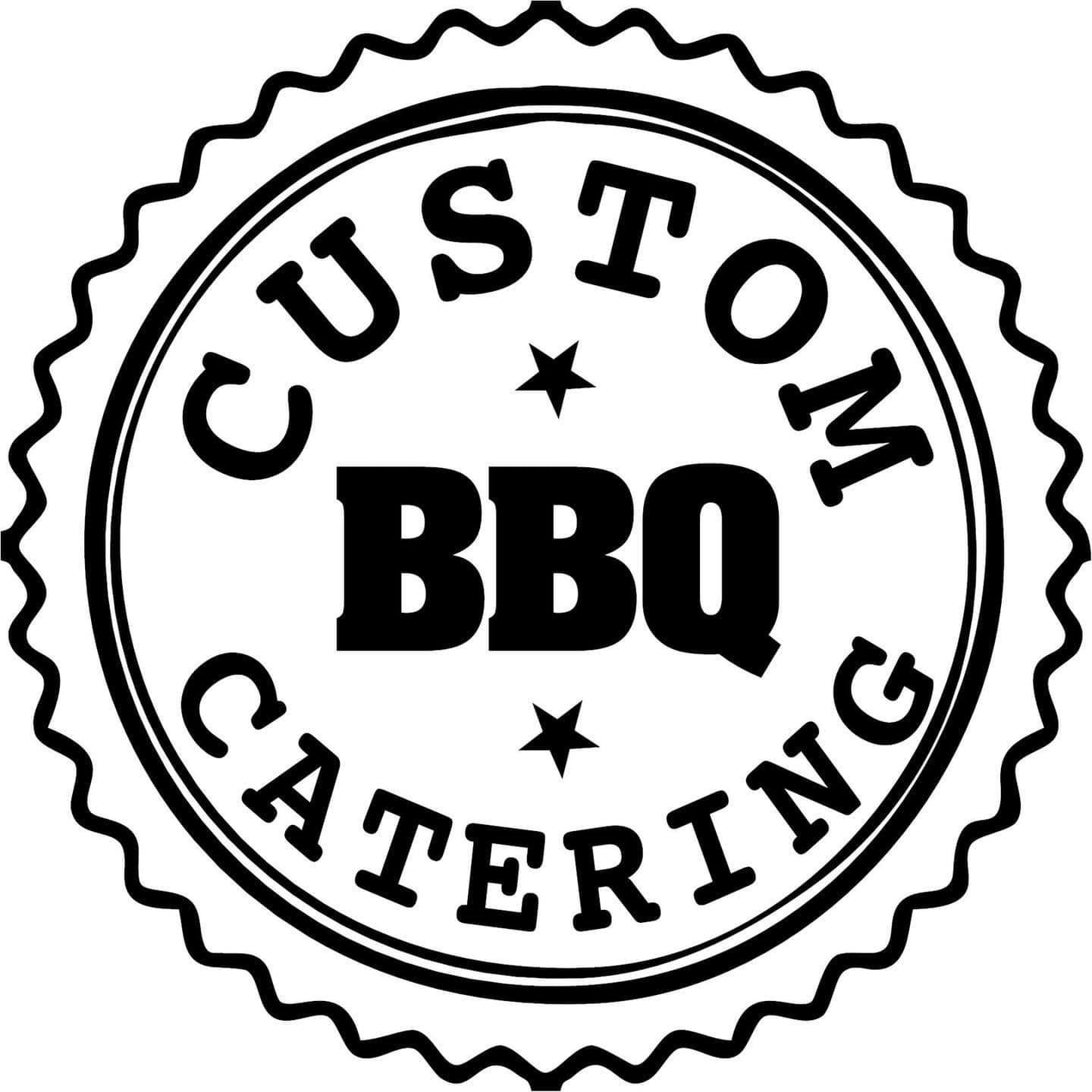 The logo for Custom BBQ Catering.