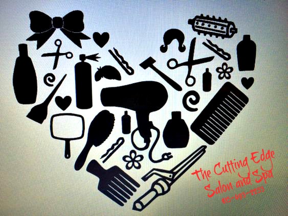 The logo for The Cutting Edge Salon and Spa.