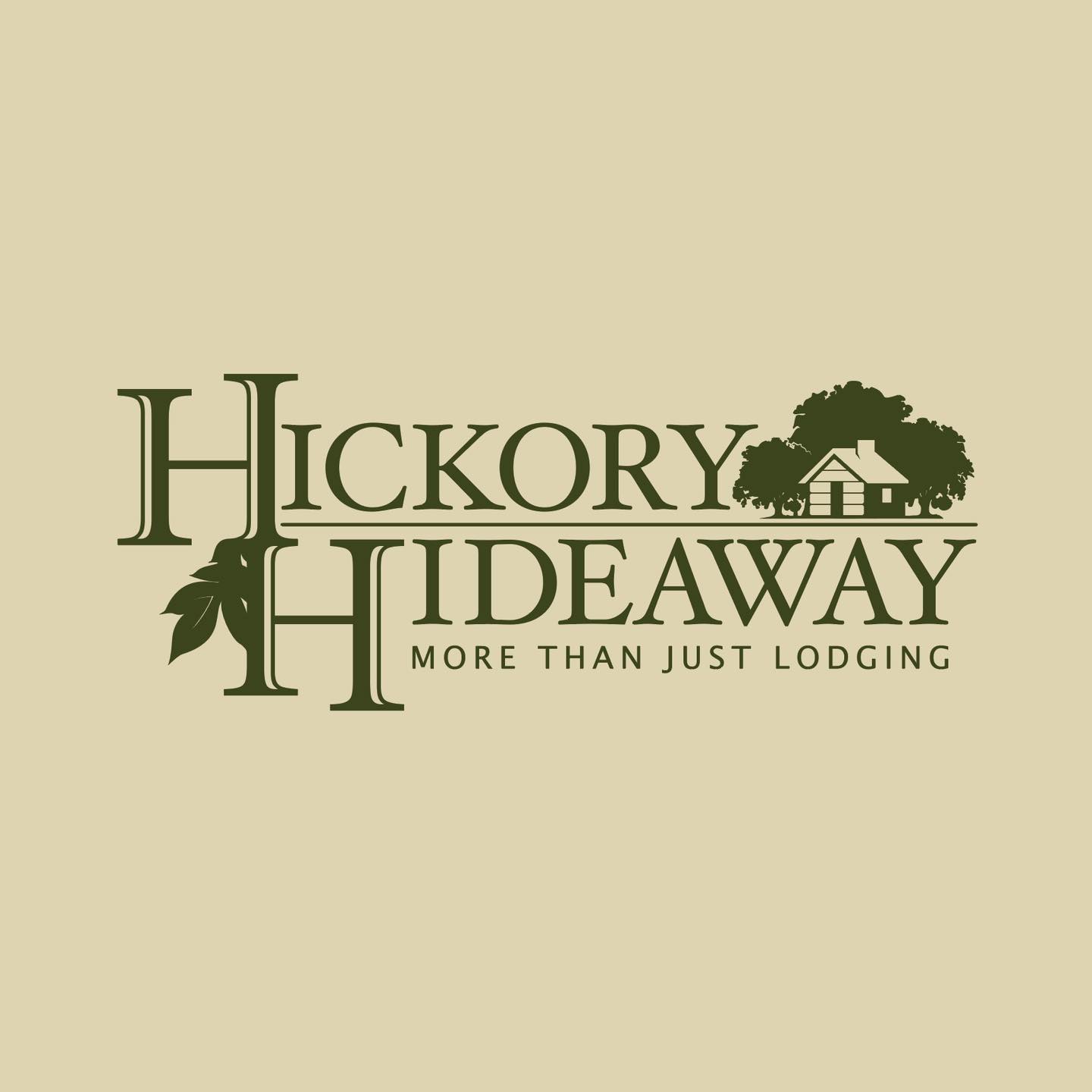 The logo for Hickory Hideaway.