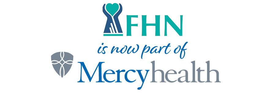 Text saying "FHN is now part of Mercy health"