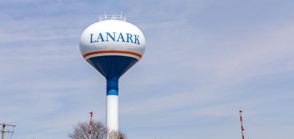Lanark water tower.