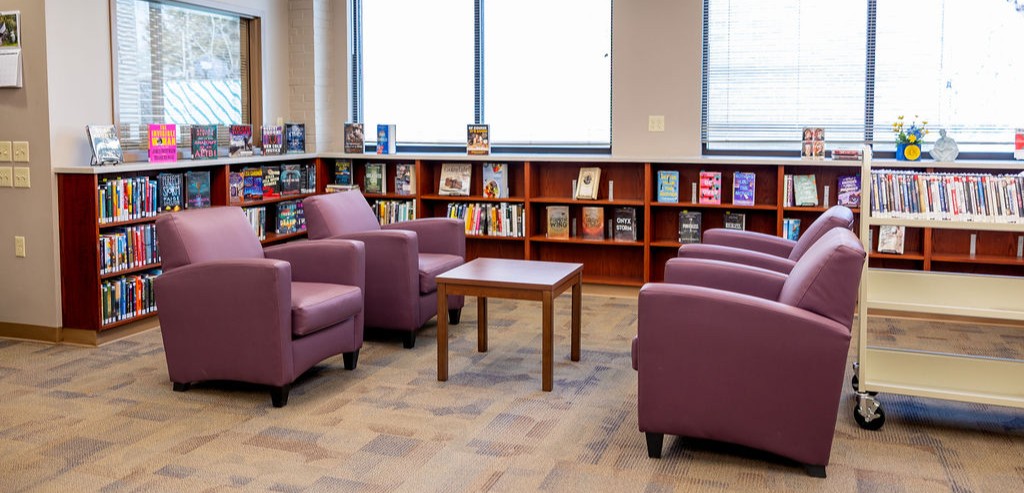 Chairs in library.