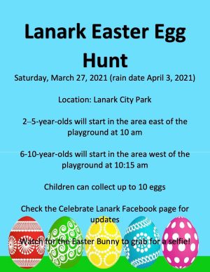 A poster ad for an Easter Egg Hunt in 2021.